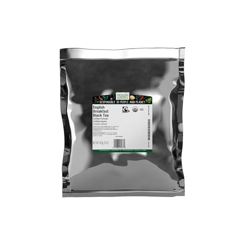 Frontier Co-op English Breakfast Black Tea, 1-Pound Bulk, Full, Robust, Malty Flavor, Kosher, Organic, Non ETO