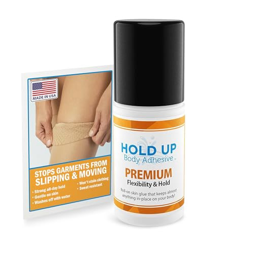 Hold Up Body Adhesive Premium Roll On Body Glue for Dancers, Compression Socks