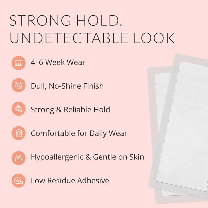 Beautify No-Shine Hair Extension Tape Tabs, Double Sided Replacement Tape for Tape in Hair Extensions Human Hair, Shine-Free Strong Hold Extension Ta