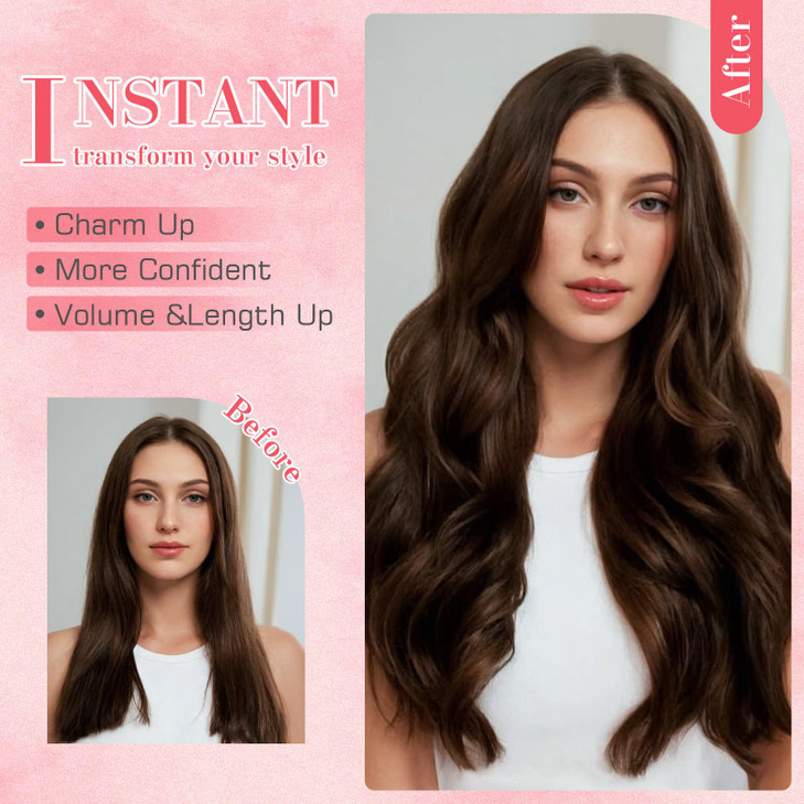 S-noilite Clip in Hair Extensions Real Human Hair Jet Black Human Hair Extensions Clip Ins 18 Inch 8pcs 140g Straight Real Clip in Human Hair Double