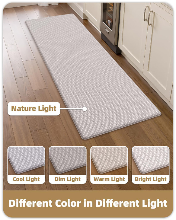 Color&Geometry Anti Fatigue Cushion Kitchen Mat for Floor -24"x94",Wide,Easy Clean, Water & Oil Proof, Anti Slip, Foam Rubber Runner Rug for Front Si