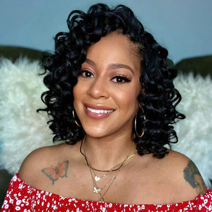 ToyoTree Ocean Wave Crochet Hair - 12 Inch 8 Packs Natural Black Mid-Length Curly Deep Wave Crochet Hair, Synthetic Ocean Wave Braiding Hair Extensio