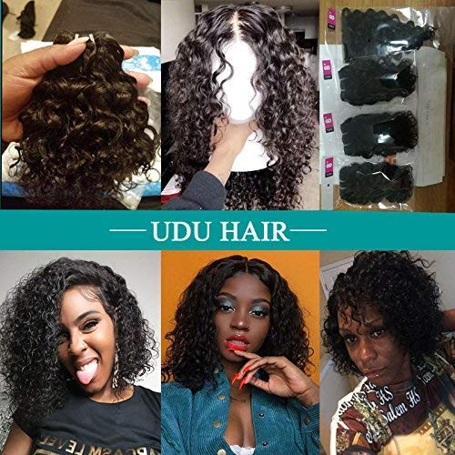 Malaysian Water Wave Bundles with Closure 12A Bundles Human Hair Ocean Wave Wet & Wavy Human Hair Bundles with Lace Closure 100% Human Hair Extension