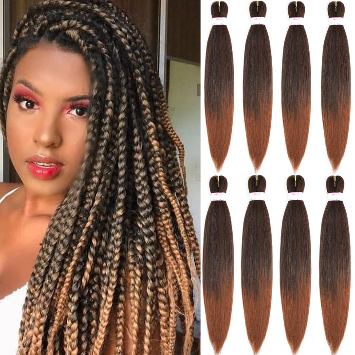 Pre-Stretched Braiding Hair,16 Inch 8 Packs Short Prestretched Braiding Hair For Crochet Braids,Professional Synthetic Easy Hair For Black Women Croc