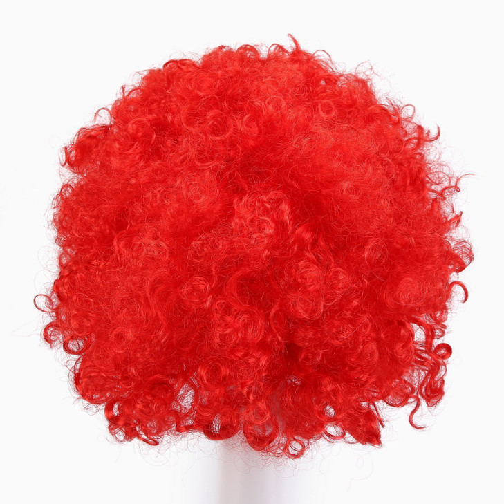 MapofBeauty 35cm Fashion Holiday Fluffy Funny Show Clown Wig (Red)