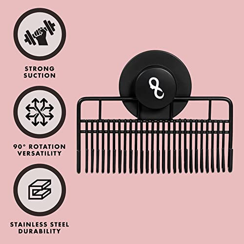 Evercaddy by Everlong, Portable Holding Caddy that Stores Washes Styles and Secures 100% Human Hair Extensions - Works for Clip-ins Halos & Wefts Bla