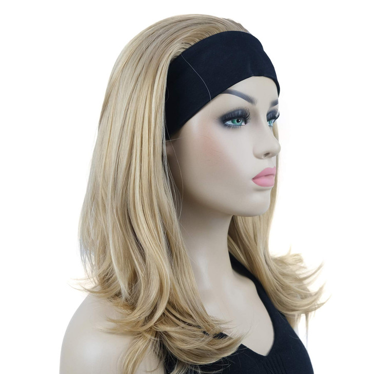 Lydell Long Straight Wave Headband Synthetic Wigs (24B Light Butterscotch)