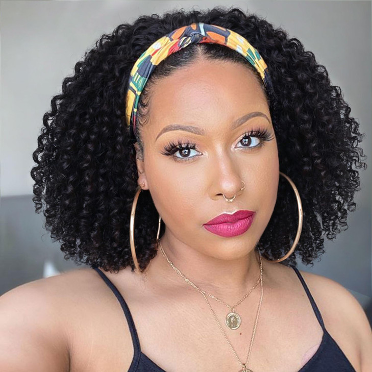 Fancy Hair Afro Wig Afro Kinky Wigs Short Curly Half Wig Heat Resistant Fiber Synthetic Party Cosplay Half Wigs for Women Nature Black