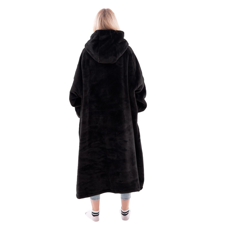 Waitu Wearable Blanket Sweatshirt Gifts for Women and Men, Super Warm and Cozy Blanket Hoodie, Thick Flannel Blanket with Sleeves and Giant Pocket -