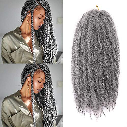 KGBFASS 3Packs Marley Braiding Hair 18Inch Afro Marley Hair For Twists Synthetic Kinky Braiding Hair Extensions (Gary)