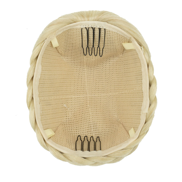 IMISSU Braided Chignon Dancer Hair Cover Donut Hair Pieces Scrunchies Hair Bun Wig Clips Updo Wedding Party for Women (M5 Dirty Blonde)