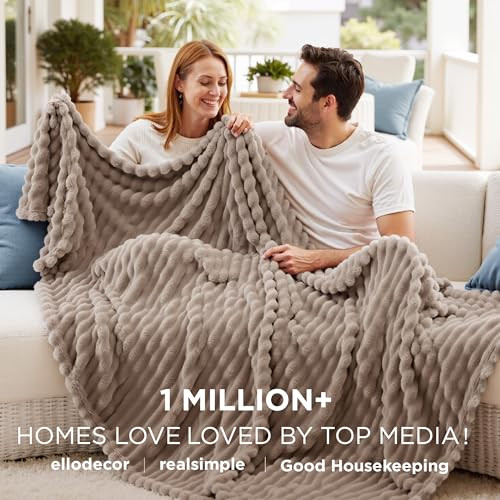 Bedsure GentleSoft Light Brown California King Size Blanket for Couch - Cozy Soft Blankets for Women, Cute Small Fleece Throws for Girls, Birthday Gi