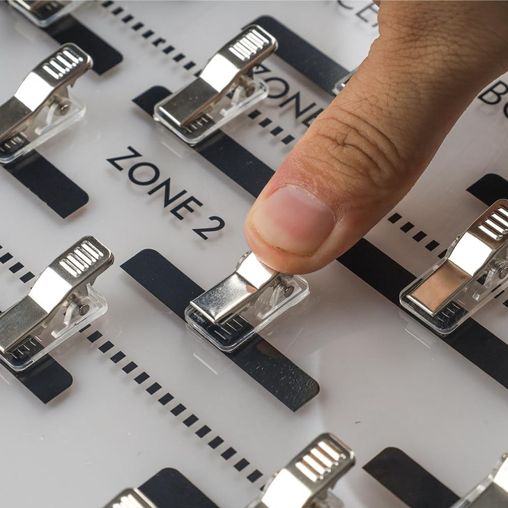 GlamorDove Tape in Placement Board Hair Extensions Hanger Carrier Hair Display Holder Rack with Clips Hairpin Hair Styling Hairdressing for Tape In H