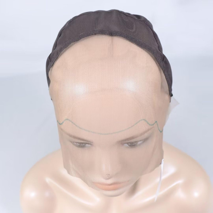 13x4 Lace Wig Caps for Making Wigs with Adjustable Straps Guidelines Medium Brown Swiss Lace Wig Base Foundation for Ventilating or Knotting, Wig Mak