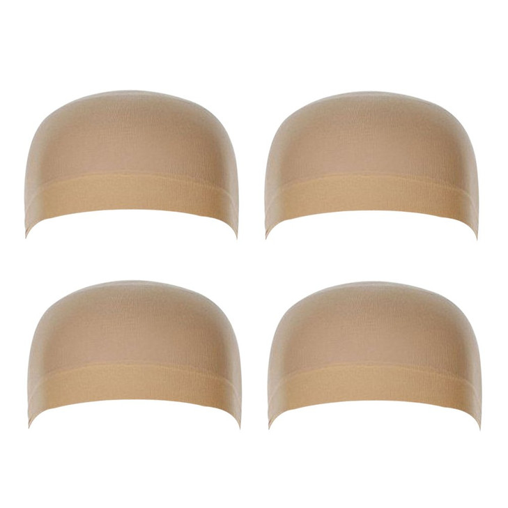 OMORFIEER Wig Caps, Stocking Caps For Wigs Stretchy Wig Caps For Women Beige 4PCS