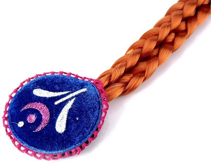 Party Chili Princess Little Girls Headband Hairpiece Cosplay Braided Wigs for Girls Princess Dress Up Accessories