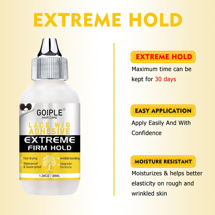 Wig Accessory Essentials Kit Lace Front Wig Glue & Remover, Wig Caps, Elastic Band, Hair Wax Stick, Edge Control, Edge Brush, Hair Shear Dermaplannin