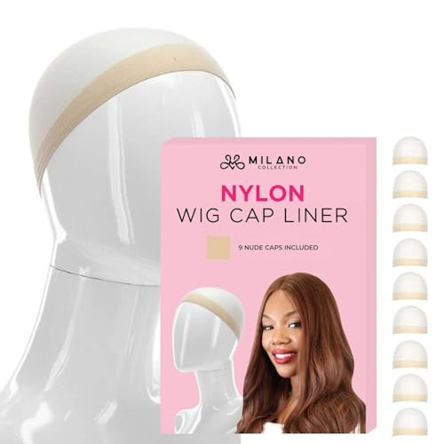 MILANO COLLECTION Wig Caps for Women | Premium Breathable, Stretchable, Nylon Bald Wig Cap Liner Stocking for Wigs and Lace Front Wigs, Hair Cap, Nud