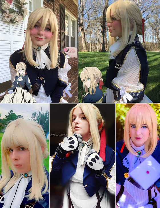 ColorGround Long Blonde Prestyled Cosplay Wig with Braids