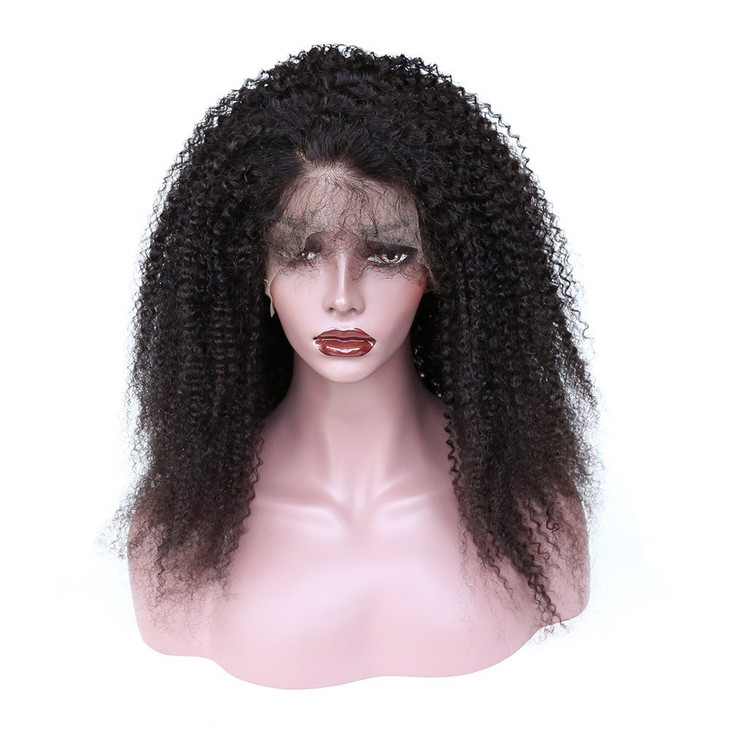 zigzag hair Afro Curly 13x6 Lace Front Wigs for Black Women Brazilian Pre Plucked Deep Part Lace Front Human Hair Wig 150% Density With Baby Hair (16