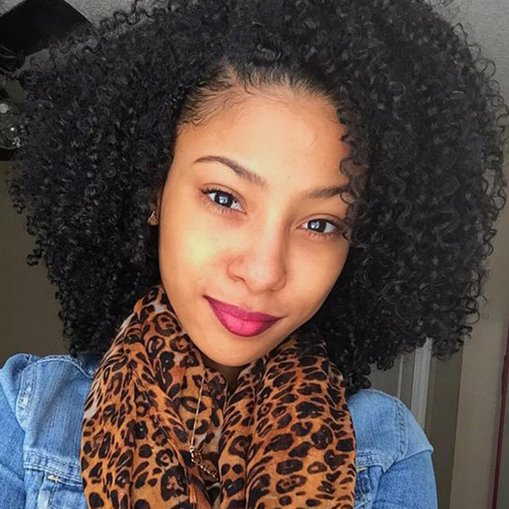 ZigZag Hair Afro Kinky Curly Clip In Human Hair Extensions Brazilian Virgin African American 4B 4C Clip in Hair Extensions Natural Clip Ins For Black