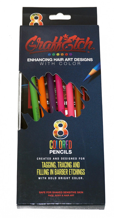 Graff Etch Hair Design Colored Pencils Neon Set