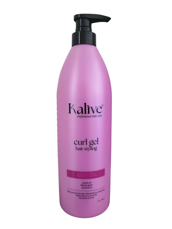 KALIVE Curl Gel 32 oz for Women - Defines All Types of Curls, Waves, and Textures for Natural or Permed Hair