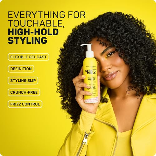 Marc Anthony Hair Styling Gel for Curly Hair, Strictly Curls - Long Lasting Strong Hold Curl Defining Hair Gel for Medium & Coarse Curls - Added Shin