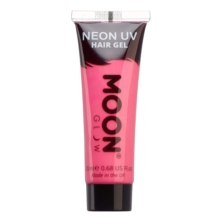 Moon Glow - Blacklight Neon UV Hair Gel - 0.67oz Intense Pink  Temporary wash out hair color - Spike and Glow!