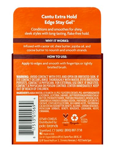 Cantu Extra Hold Edge Stay Gel, 2.25 Oz