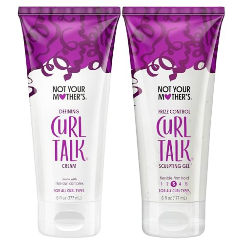 Not Your Mother's Curl Talk Frizz Control Sculpting Gel & Defining Cream (2-Pack) - 6 fl oz Each - Tames Hair Frizz & Maximizes Definition - For All