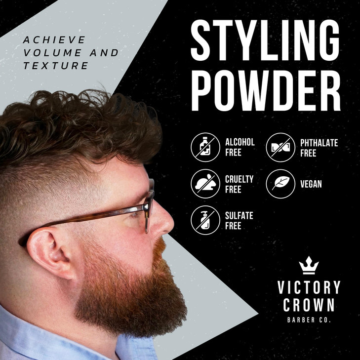 Victory Crown Matte Styling Powder Strong Hold No Shine Volumizing Body-Boosting Hair Powder with a Natural Matte Finish, 0.7 Oz
