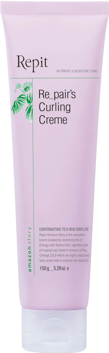 Repit Repairs Curling Creme | Korean Curl Defining Cream | Leave-In Hair Essence Treatment for Wavy, Curly Hair | RepitUSA