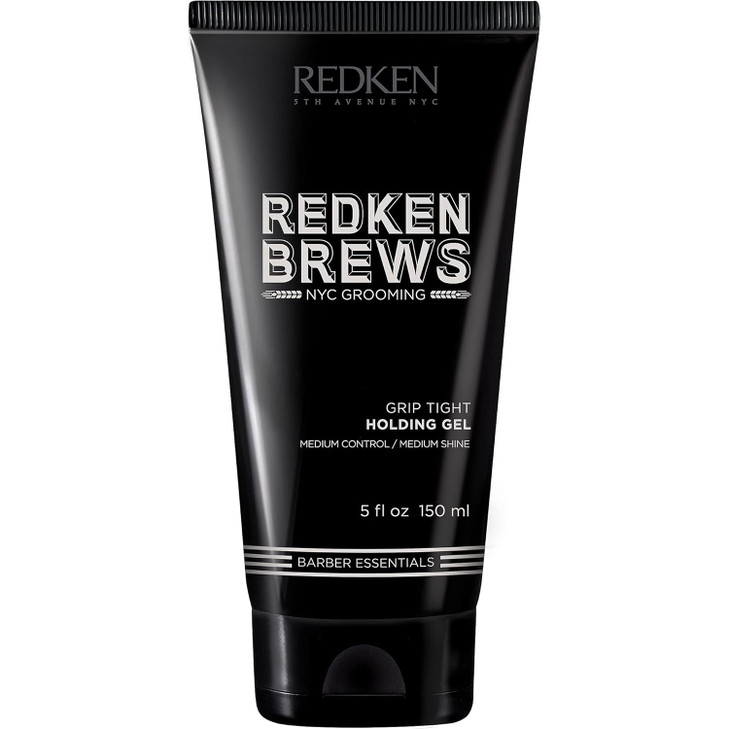 Redken Brews Holding Gel For Men | Men's Hair Gel | Medium Hold Styling | Medium Shine | Flake-Free, No Crunch Styling | For All Hair Types, Great Fo