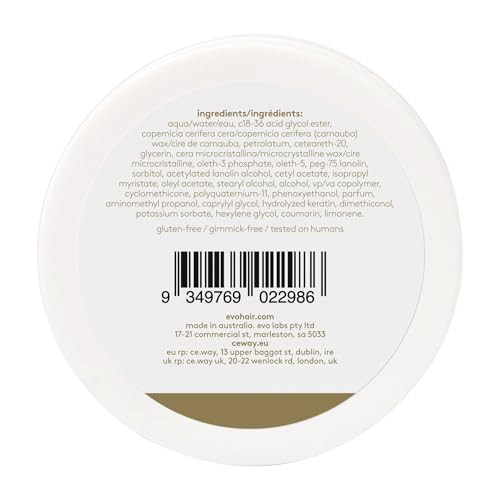 EVO Crop Strutters Hair Styling Cream for All Hair Types - Definition, Texture & Medium Hold Paste -3.17 oz
