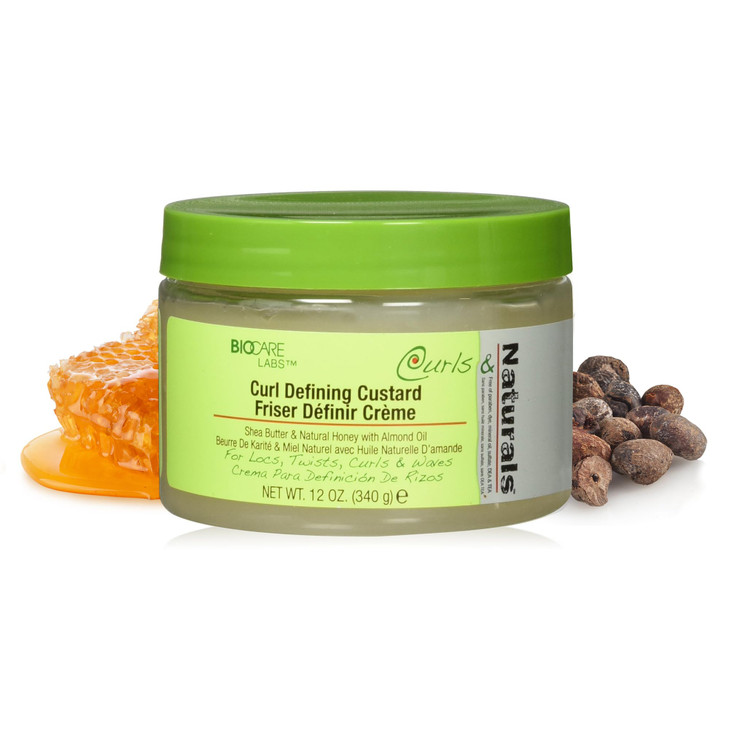 Curls & Naturals Curl Defining Custard- Styling Gel W/Shea Butter, Natural Honey, and Almond Oil - Smooths and Moisturizes Hair - Curl Enhancer For D