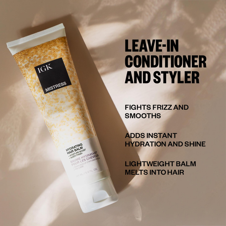 IGK MISTRESS Hydrating Hair Balm | Lightweight + Frizz Control + Shine | Vegan + Cruelty Free | 5 Oz