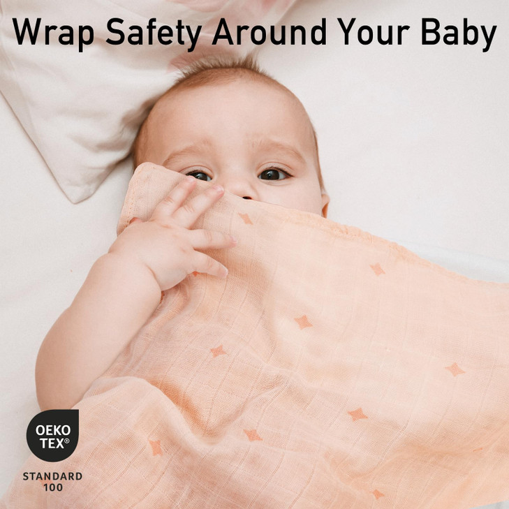 GLLQUEN BABY Receiving Blanket Boy Cotton Muslin Swaddle Blankets Girl Newborn Squares Breathable & Soft Thin Baby Blankets Cloths Double Absorbent I