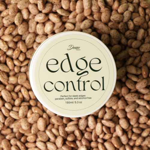 Dosso Beauty Organic Edge Control Hair Styling Gel, 5.3 oz, 48hr Hold, For All Hair Types, Naturally Scented, Non-Flaky- No Residue, Damage Free Hair