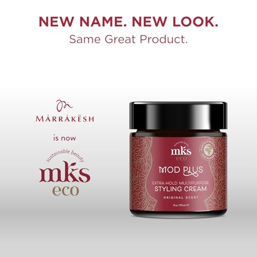 MKS eco Mod Plus, Original Scent - 4 oz - Multipurpose Styling Cream - Hemp Seed Oil, Moroccan Argan Oil - Vegan & Cruelty Free