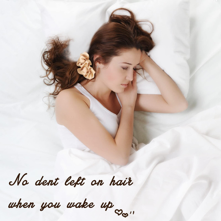 Lolalet Scrunchies for Women, Satin Hair Scrunchies Softer Than Silk Hair Ties for Hair Sleep, Big Scrunchy Ponytail Holder with Elastic Hair Bands f