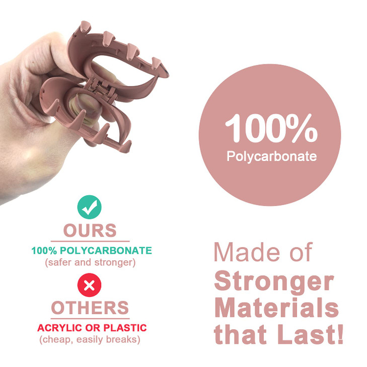 Hair Claw Clips for Thin, Medium & Thick Hair - 2.6 Inch Strong Matte Flower Jaw Clips for Women, Girls & Kids, Non-Slip Clamps with Gift Box (6 Pack