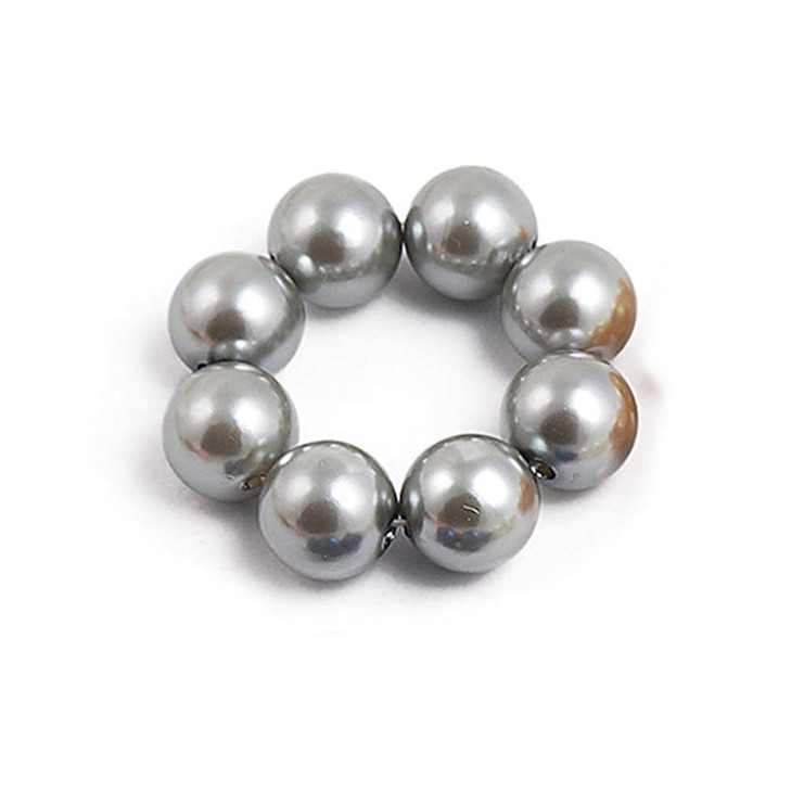 AKOAK Sweet and Elegant Simulation Big Pearl Hair Rope Handmade Beaded Elastic Hair Tie, Ponytail, Girls and Ladies Hair Accessories, Pack of 1 (Silv