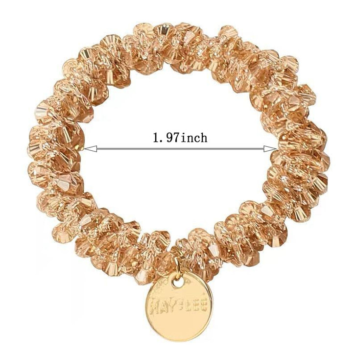 5 Colors BetterJonny Elastic Crystal Hair Accessories - Pearls Ponytail Holders, Head Bands
