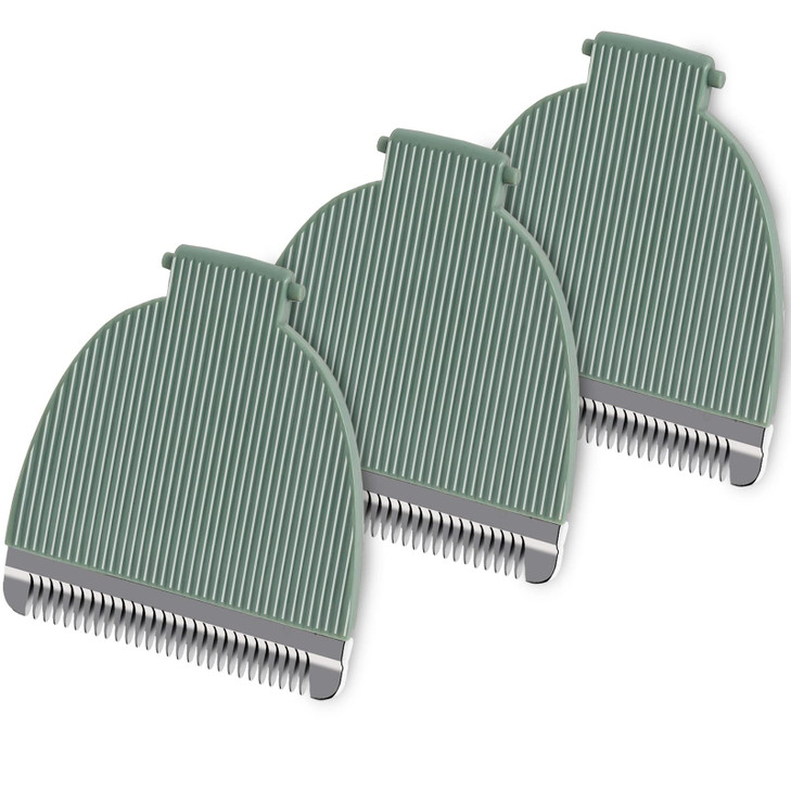 3 Pack Replacement Blades Compatible with Meridian Trimmer, Hygienic Ceramic Replacement Blades Compatible with Meridian Body Trimmer (Onyx & Sage),