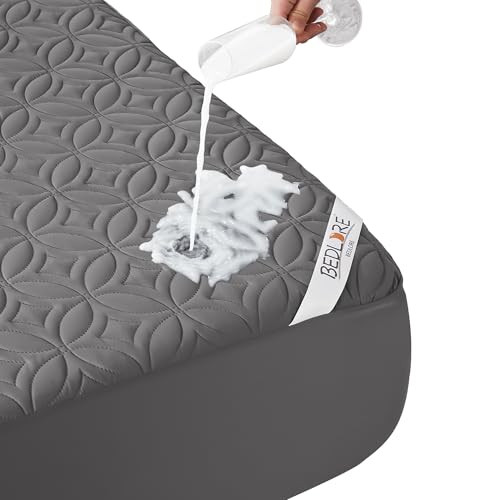 BEDLORE Waterproof Mattress Protector, Queen Size Mattress Pad Noiseless with Deep Pocket 6"-18" Depth, Soft Breathable Dirt-Proof Bed Mattress Cover