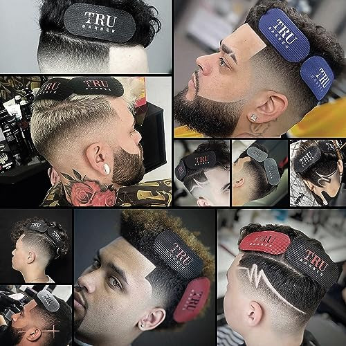 TRU BARBER HAIR GRIPPERS ® BUNDLE PACK 6 PCS for Men and Women - Salon and Barber, Hair Clips for Styling, Hair holder Grips (Black/Red)