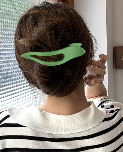 6 Pcs Thick Hair Clips Set for Women & Girls: 5" Large Side Slides, Strong Hold No Slip Grip, Flat Curved Claw Clamps, Duckbill Clamps for Long Hair