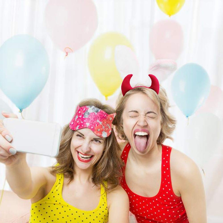 Halloween Devil Headband Devil Horns Headbands Hair Bands Red Devils Ears Headpiece Women Devil Hairband Hair Hoops Party Decoration Cosplay Costume