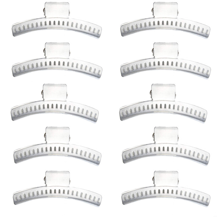 Hair Clips - Set of 10 - Aluminum 3.5 Butterfly Wave Setting Clips for Finger and Marcel Wave Hairstyles